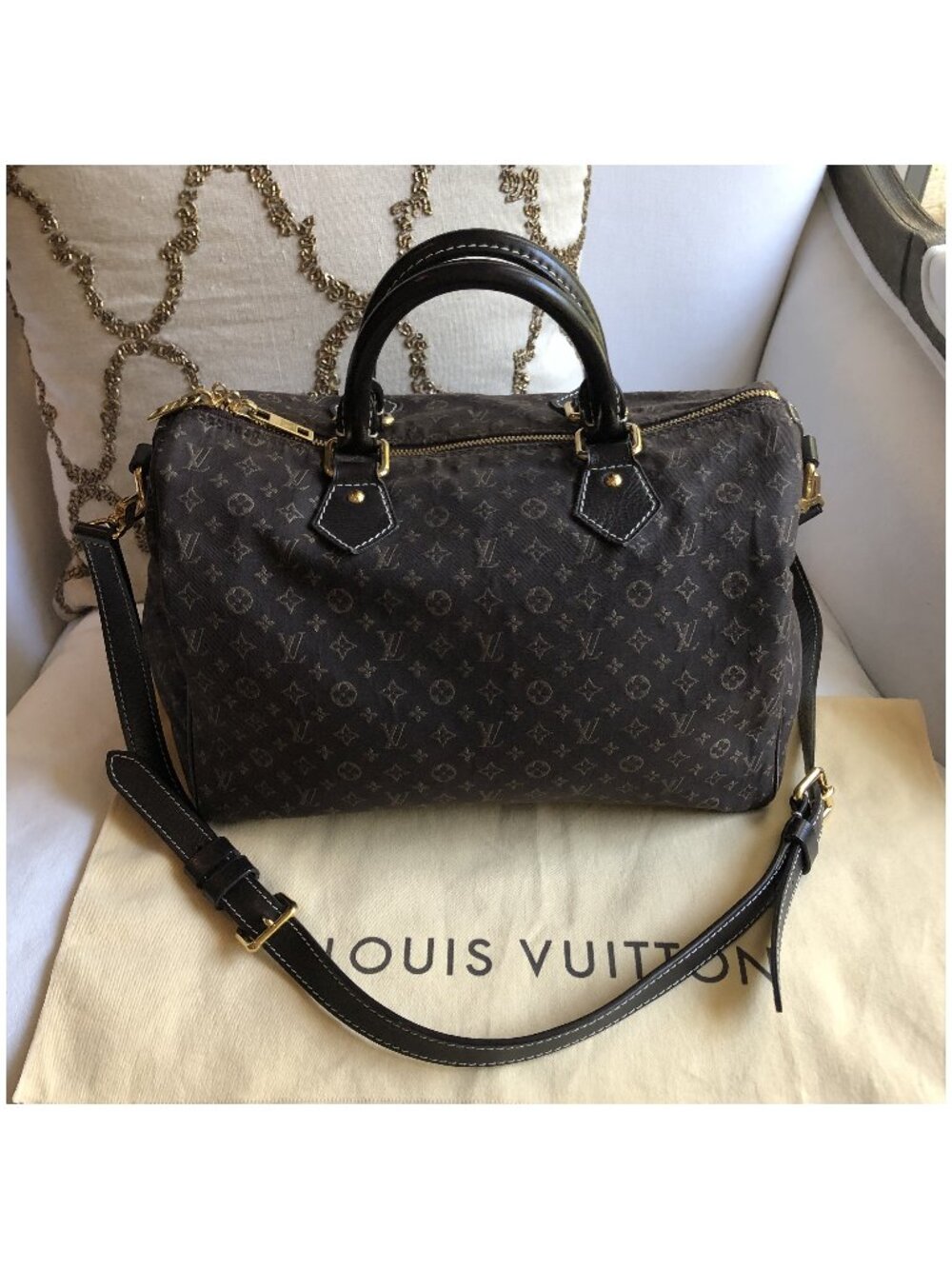 LOUIS VUITTON Idylle Speedy Bandouliere 30 Fusain Monogram Bag - Picture 6 of 16